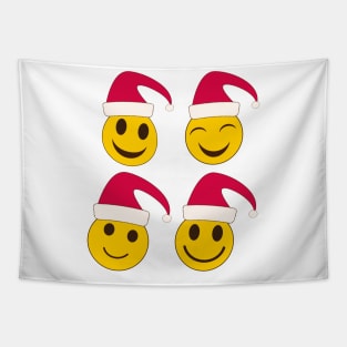 Santa Christmas Smileys Tapestry