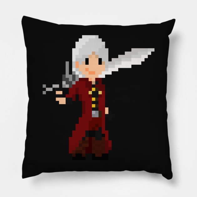 Pixel Dante - Devil may cry Pillow by namdecent