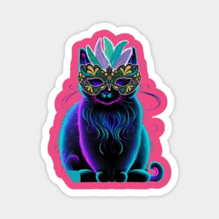 Retro carnival cat t-shirt Magnet