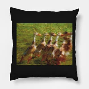 Runner Ducks on the Run Pillow