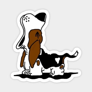 Howling Basset Hound Magnet