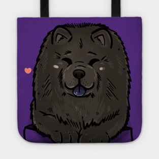 Pocket Cute Chow Chow Black Fur Tote