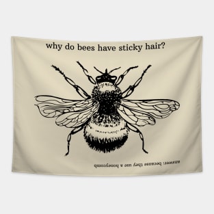 why do bees have sticky hair? Tapestry