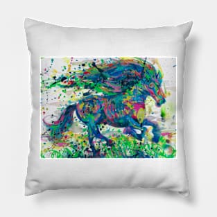 WATERCOLOR HORSE .3 Pillow