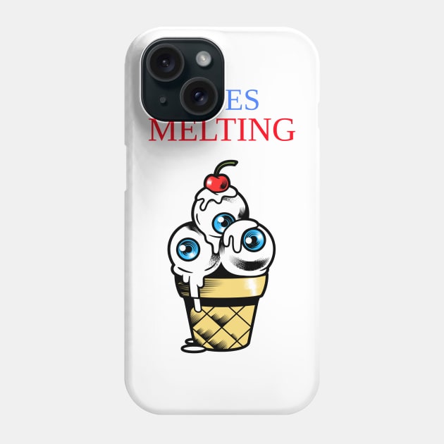 Eyes Melting Phone Case by Vintage Oldschool Apparel 