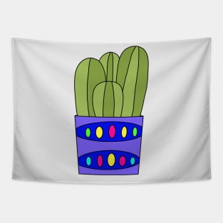 Cute Cactus Design #58: Simple Cacti In Fancy Pot Tapestry