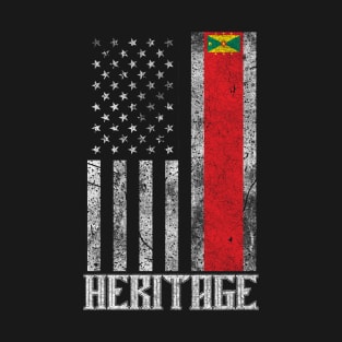 Grenada Hispanic Heritage destressed flag T-Shirt