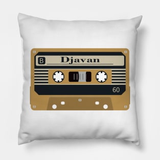 Djavan Vintage Classic Cassette Tape Pillow