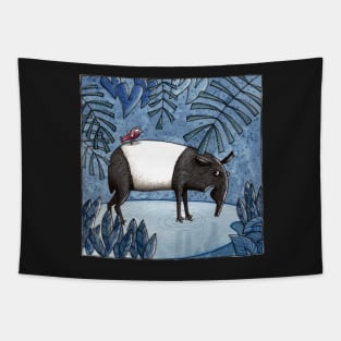 Welcome To The Jungle - Tapir - Schabrackentapir Tapestry