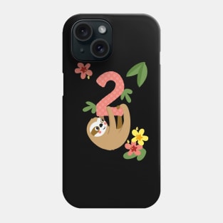 Turning 2 Cute Hanging Sloth Phone Case