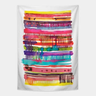 Watercolor Irregular Lines Tapestry