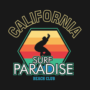 California surf paradise retro beach club T-Shirt