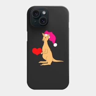 Cute Valentines Kangaroo with red heart Australian animal lover Phone Case