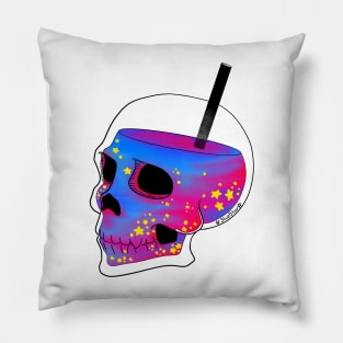 Black Skull Space Juice Pillow