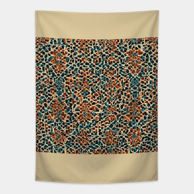 Absract Geometric Stained Art Pattern Tapestry by Angelic Gangster