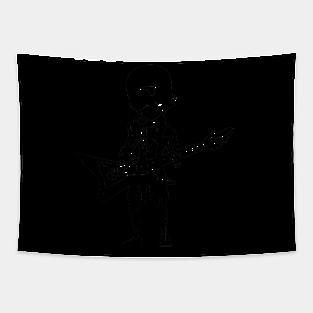 Pirate Captain (unawakened) minimal silhouette white Tapestry