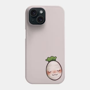 White Raddish Closed Eye (small) Phone Case