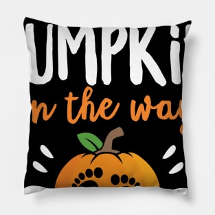 Pregnancy Little Pumpkin On The Way Funny Halloween Baby Shower Costume Couples Pillow