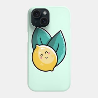 Kawaii Cute Lemon and Leaves Phone Case