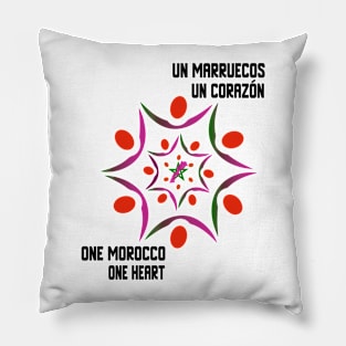 Proud Morocco Flag Gift Moroccan Lovers For Men's Women's Pillow