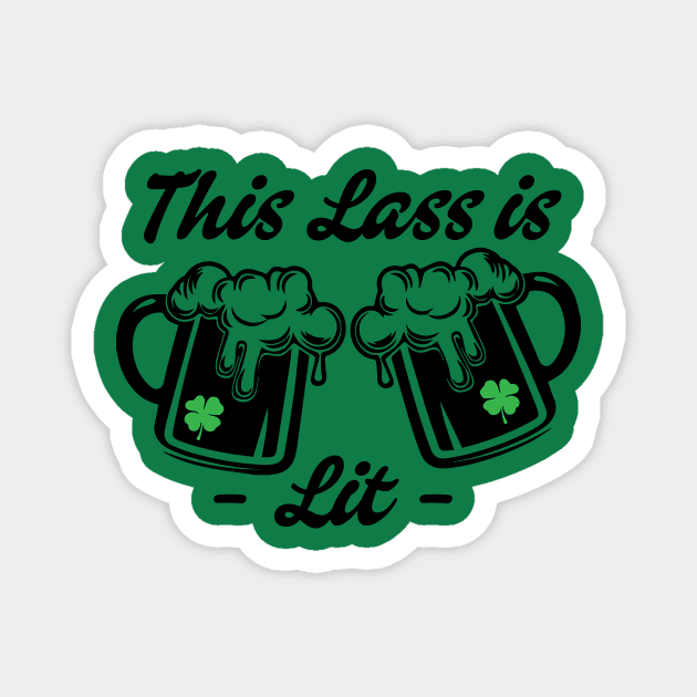 Lit Lass Magnet by Saltee Nuts Designs