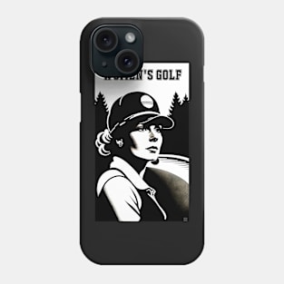 Women's Golf Poster Phone Case