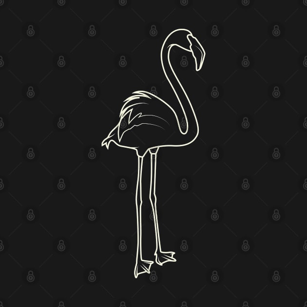 Aesthetic Lineart Flamingo by crissbahari