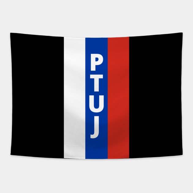 Ptuj City in Slovenian Flag Colors Vertical Tapestry by aybe7elf