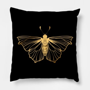 Gold Butterfly Pillow