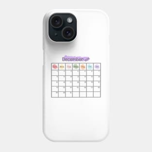 December 2024 Calendar Phone Case