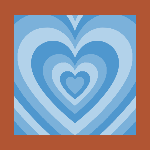 blue retro heart by queenofhearts