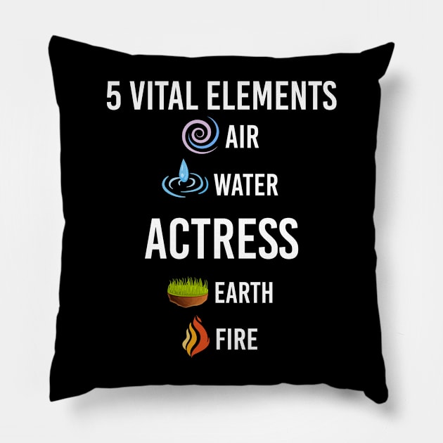 5 Elements Actress Pillow by blakelan128