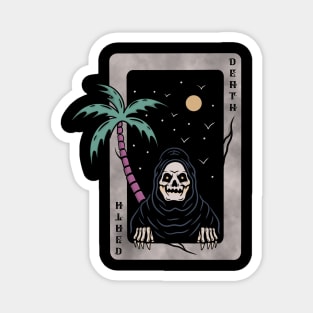 Card and skull Magnet