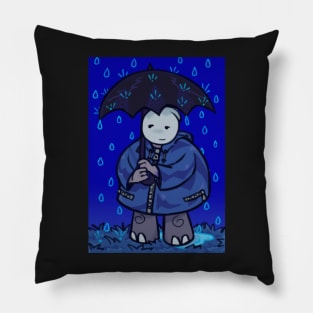 strong sad in the rain Pillow