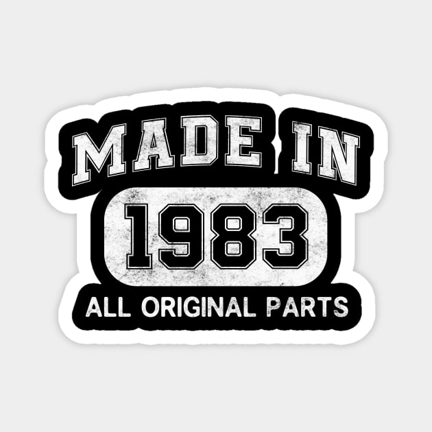 Made in 1983 Birthday gifts 39 Years old 39th Bday Present Magnet by flandyglot