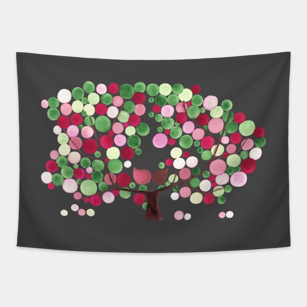 APPLE TREE IN BLOOM Tapestry by onceuponapaper