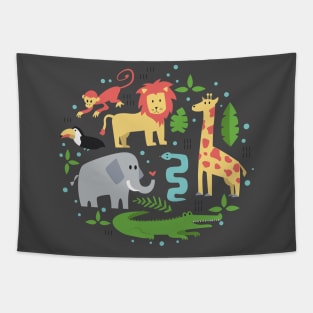 Jungle Animals Tapestry