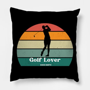 Tee-Time Retro Golf Shirt - Swing for the Greens Pillow