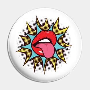 Pop art makeup vintage Pin