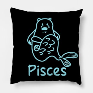 Pisces Bear Cute 2 Pillow