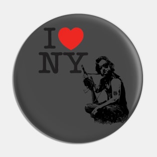 Snake Plisken loves new york Pin