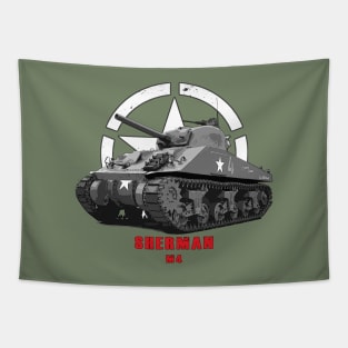 M4 Sherman Military tank WW2 Tapestry