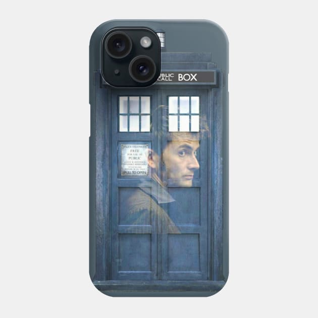 10 and his TARDIS Phone Case by ClockworkHeart