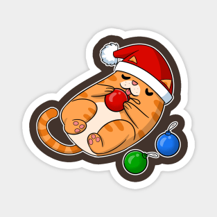 Napping Christmas Magnet