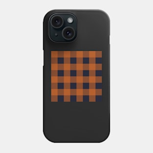 Orange and Navy Plaid Phone Case