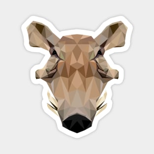 Warthog Low Poly Art Magnet