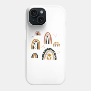 neutral rainbow pattern Phone Case