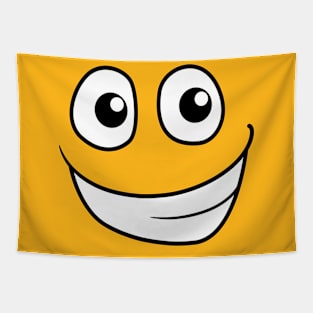 funny emoji cartoon face Tapestry