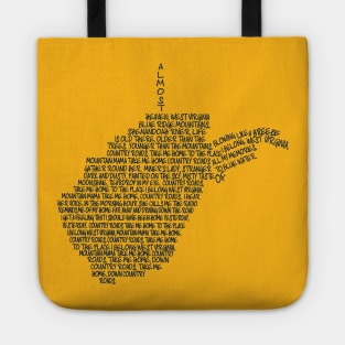 Almost Heaven West Virginia Navy Tote