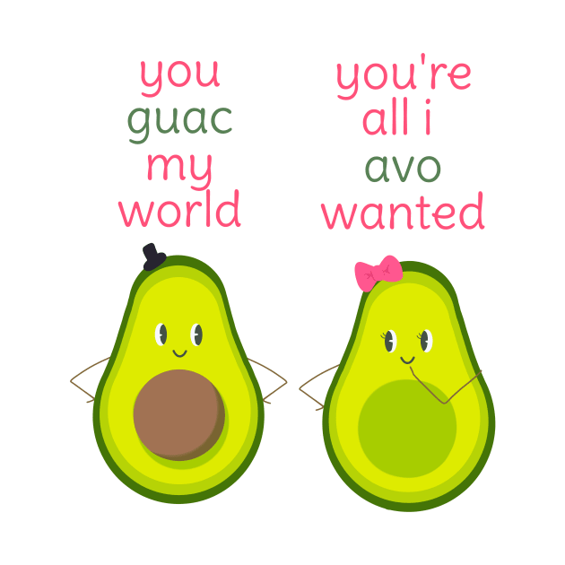 Avocado Pun Couple Love Shirt by hitoridraws